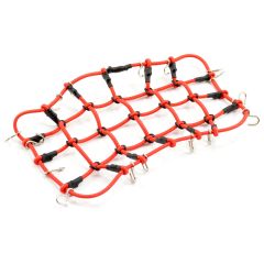 Luggage Net w/Hooks L190mm / W110mm (Unstretched) - Rood