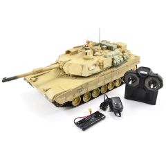 Hobby Engine Premium Label RC M1A2 Abrams Tank Desert Edition - 2.4Ghz