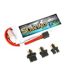 GensAce Soaring Lipo 30C 7,4 volt 2200mah met EC3/XT60/T-plug