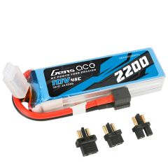Gens ace 2200mAh 11.1V 45C 3S1P Lipo Battery Pack met EC3/XT60/T-plug
