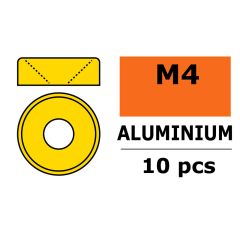 Sluitring M4 "Goud" voor verzonken schroeven, Aluminium (10st)