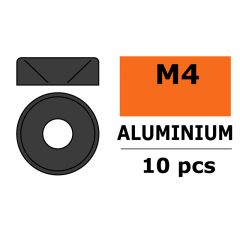 Sluitring M4 "Gun Metal" voor verzonken schroeven, Aluminium (10st)