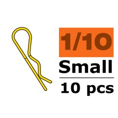 Body clips voor 1/10, goud, 45 graden gebogen (10 stuks)