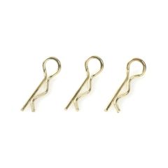 Body clips voor 1/8, goud, medium, 45 graden gebogen (10 stuks)