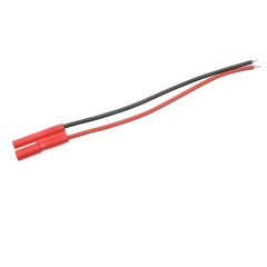 Goudstekker 2.0mm met plastic behuizing & silicone kabel 20awg, vrouw