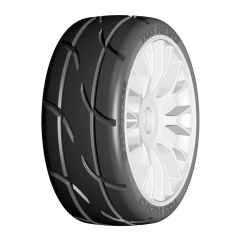 GRP GT T03 REVO - XM7 Medium hard - Mounted on New Flex White Wheel - 1 Pair