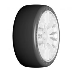 GRP GT T04 SLICK - XM7 Medium hard - Mounted on New Flex White Wheel - 1 Pair