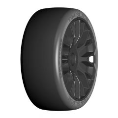 GRP GT-T04 Slick - XM2 SuperSoft - Mounted on New Flex Black Wheel - 1 pair