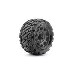 JetKo - 1/10 Jetko EX Tyre ST Rockform op 2.8" zwarte velgen - 12,14,17mm hex