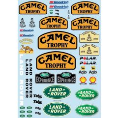 Camel Trophy stickervel - A5 (oa. voor Traxxas TRX-4)