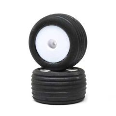 Losi Directional Tires, FR, Mntd, Wht (2): Mini-T 2.0 (LOS41014)