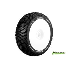 Louise B-TURBO Super Soft banden op witte disc velgen voor 1/8 buggy