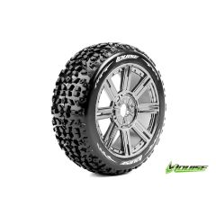 Louise B-MAZINGER Soft banden op black chrome spaakvelgen voor 1/8 buggy