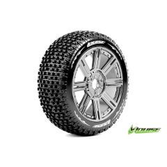 Louise B-PIRATE Soft banden op black chrome spaakvelgen voor 1/8 buggy