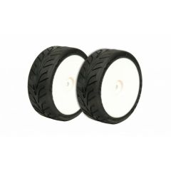 VTEC onroad regenbanden Dunlop D20 voor 1/10 op velgen - Wit