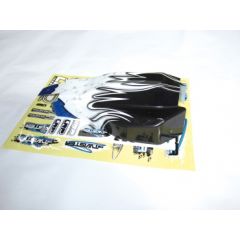 Body Shell Prepainted black/white/blue HD - S10 Twister