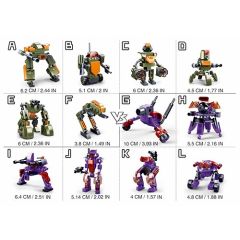 Sluban 12 in 2 Groene en Paarse Robot (complete set)