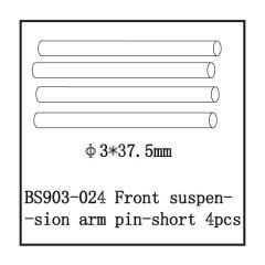 Front suspension arm pin-short (3*37.5mm) 4pcs