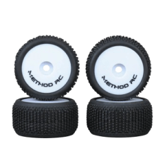 Method Nitragrip 1/28 Truck Tyres F/R 7mm Hex - Wit (MTD0505W)