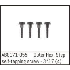 Absima - Outer Hex Step Screw M3x17 (4) (ABG171-055)