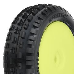 Proline Wedge Tires, Front, Mounted, Yellow (2): Mini-B