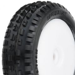 Proline Wedge Tires, Front, Mounted, White (2): Mini-B
