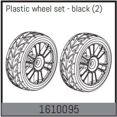 Absima - Plastic Wheel Set - Zwart (1610095)