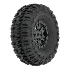 Proline Trencher F/R 1.0'' Tires Mounted 7mm Black Impulse (4): SCX24 (PL10209-10)