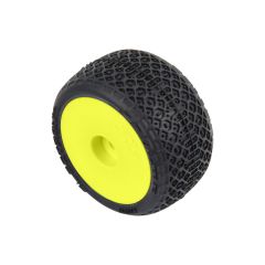 Proline 1/28 Electron 2.0 T F/R Tires Mounted 7mm Yellow (4): Micro-T