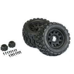 Proline Badlands MX38 3.8" Set Banden (2 Stuks) Op Rapid 8x32 Verwijderbare Hex Velgen (PL10127-10)