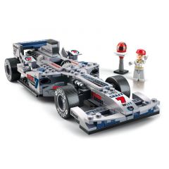 Sluban Racing Team Race Car Silver bouwstenen set (M38-B0352)