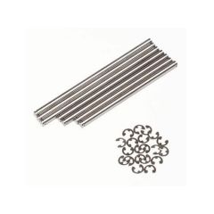 Suspension pin set, stainless steel (w/ e-clips)