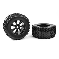 Team Corally - Off-Road 1/8 Monster Truck Tires - Gripper - Glued on Black Rims (C-00180-378)