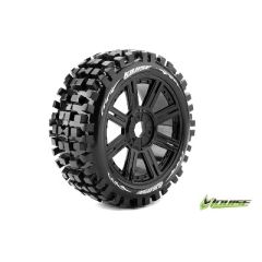 Louise B-ULLDOZE banden op zwarte spaak velgen voor 1/8 buggy