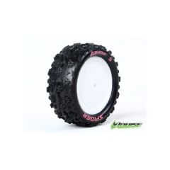 Louise E-SPIDER Banden Set - Soft - Velgen Wit - Hex 12mm - 4WD Voor