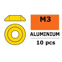 Aluminium Washer voor M3 Button Head Screws (BD: 10mm) - Goud - 10st