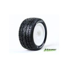 Louise E-ROCKET Banden Set - Soft - Velgen Wit - Hex 12mm - 4WD Voor