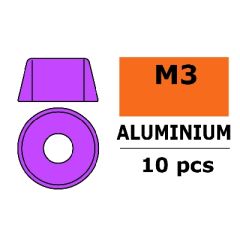 Aluminium Washer voor M3 Socket Head Screws (BD: 8mm) - Paars - 10st