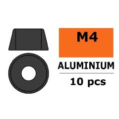 Aluminium Washer voor M4 Socket Head Screws (BD: 10mm) - Gun Metal - 10st