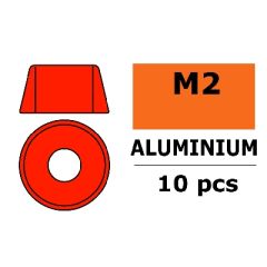 Aluminium Washer voor M2 Socket Head Screws (BD: 6mm) - Rood - 10st