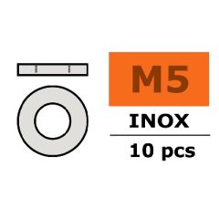 Vlakke sluitring, M5, Inox (10st)