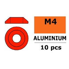 Aluminium Washer voor M4 Button Head Screws (BD: 12mm) - Rood - 10st
