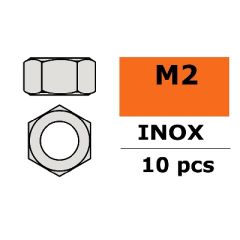 Zeskantmoer - M2 - Inox - 10 st