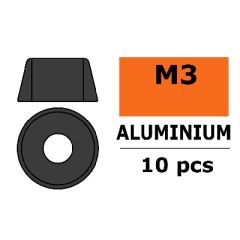 Aluminium Washer voor M3 Socket Head Screws (BD: 8mm) - Gun Metal - 10st