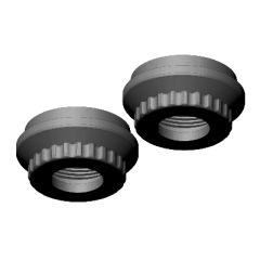 Team Corally - Shock Cap - Lower - Aluminum - 2 pcs (C-00180-316)