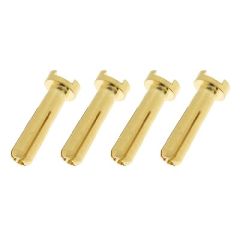 4mm goudstekker, man, 90 graden (4pcs)