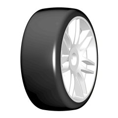 GRP T02 SLICK - S4 Soft Medium - Mounted on New Spoked White Wheel - 1 Pair