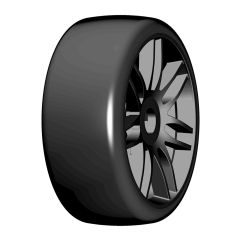 GRP T02 SLICK - S3 Soft - Mounted on New Spoked Black Wheel - 1 Pair