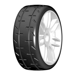 GRP T01 REVO - S3 Soft - Mounted on New Spoked White Wheel - 1 Pair