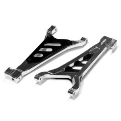 Billet Machined Type II Front Lower Suspension Arms, Silver - Traxxas E-Revo
